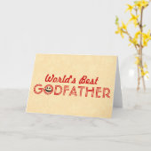 Weltbeste GODFATHER Funny Gold V2E Karte (Gelbe Blume)