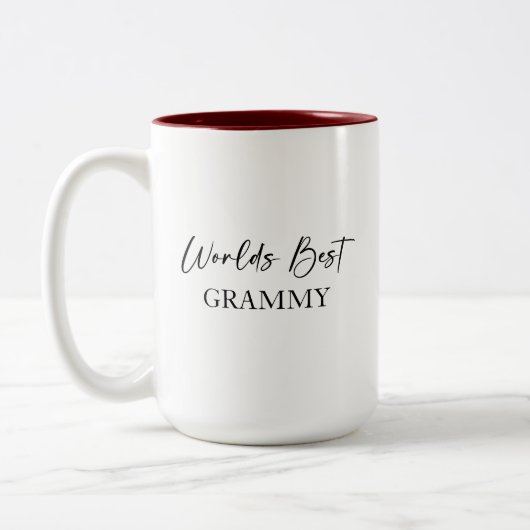 Weltbeste Grammy- und Lieblingsarmut Zweifarbige Tasse (Links)