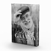 Weltbeste Grampa seit 20XX Moderner Chic Fotoblock (Rechts)