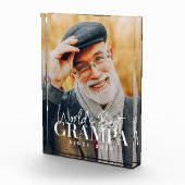 Weltbeste Grampa seit 20XX Moderner Chic Fotoblock (Rechts)