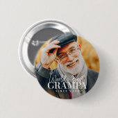 Weltbeste Grampa seit 20XX Modernes Chic Foto Button (Vorne & Hinten)