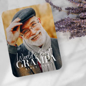 Weltbeste Grampa seit 20XX Modernes Chic Foto Magnet