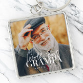 Weltbeste Grampa seit 20XX Modernes Chic Foto Schlüsselanhänger