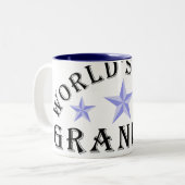 Weltbeste grandpa-blaue Sterne-Tasse Zweifarbige Tasse (Vorderseite Links)