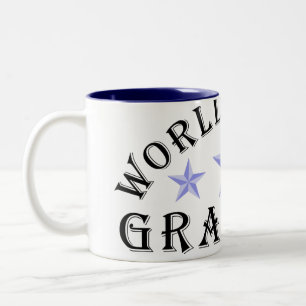 Weltbeste grandpa-blaue Sterne-Tasse Zweifarbige Tasse