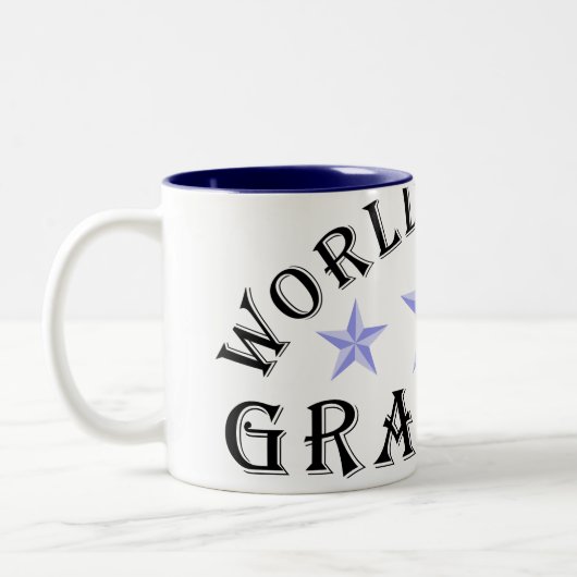Weltbeste grandpa-blaue Sterne-Tasse Zweifarbige Tasse (Links)