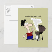 Weltbeste GRILLEN Koch-Fun-Quote für ihn Postkarte (Vorne/Hinten)