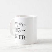 Weltbeste große Schwester Kaffeetasse (Vorderseite Links)