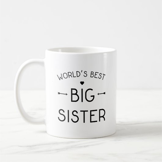 Weltbeste große Schwester Kaffeetasse (Links)