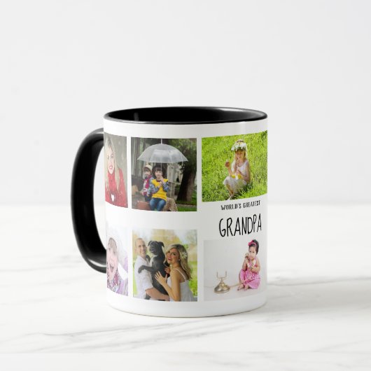 Weltbeste Großkinder FotoCollage Tasse (Vorderseite Links)