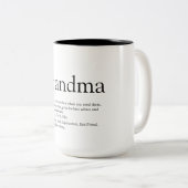 Weltbeste Großmutter-Großmutter-Definition Zweifarbige Tasse (VorderseiteRechts)