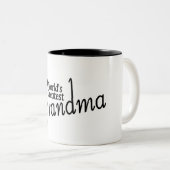 Weltbeste Großmutter Zweifarbige Tasse (VorderseiteRechts)