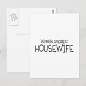 Weltbeste Hausfrau Postkarte (Vorne/Hinten)