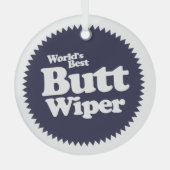 Weltbeste Hintern-Wischnährer-CNA-RNA Ornament Aus Glas (Vorderseite)