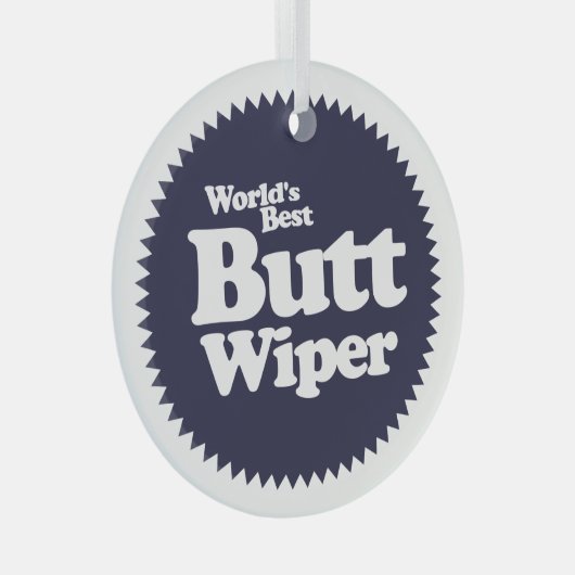 Weltbeste Hintern-Wischnährer-CNA-RNA Ornament Aus Glas (Vorderseite Rechts)
