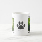 Weltbeste Hunde-Mama Silberner Glitzer Pads Foto Kaffeetasse (Mittel)