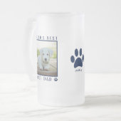Weltbeste Hunde-Vater-Flotte Drucke Name Foto Mattglas Bierglas (Vorderseite Links)