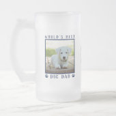 Weltbeste Hunde-Vater-Flotte Drucke Name Foto Mattglas Bierglas (Links)