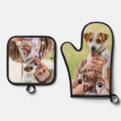 Weltbeste Hunde-Vater-Foto-Drucke Ofenhandschuh & Topflappen-Set (Vorderseite)
