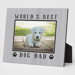 Weltbeste Hunde Vater Paw Prints Pet Foto rustikal Fotoplatte