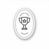 Weltbeste Husband Aufkleber (Vorderseite)