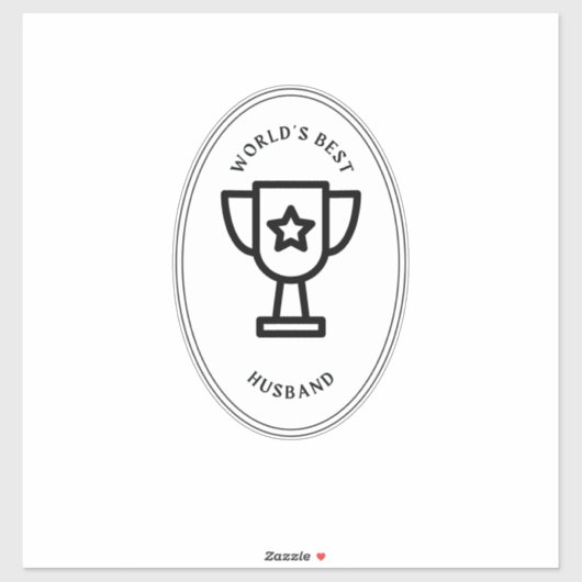 Weltbeste Husband Aufkleber (Blatt)