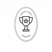 Weltbeste Husband Aufkleber (Vorderseite)