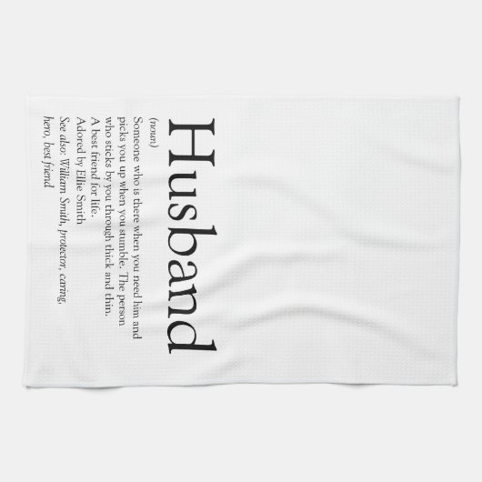 Weltbeste Husband-Definition Geschirrtuch (Horizontal)