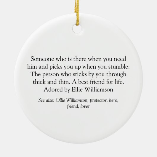 Weltbeste Husband-Definition Keramik Ornament (Hinten)