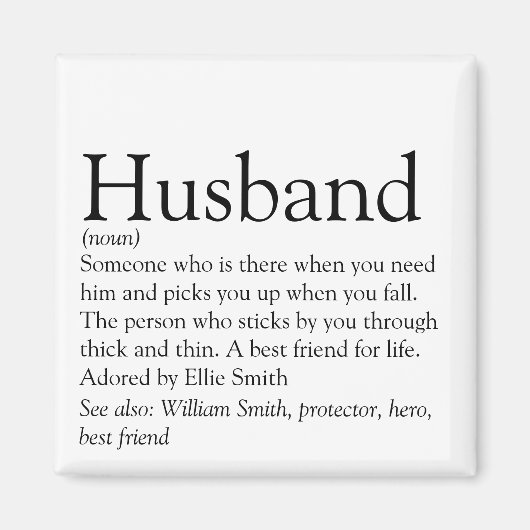 Weltbeste Husband-Definition Magnet (Vorne)