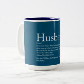 Weltbeste Husband-Definition Zweifarbige Tasse (Vorderseite Links)
