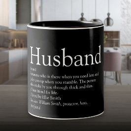 Weltbeste Husband-Definition Zweifarbige Tasse