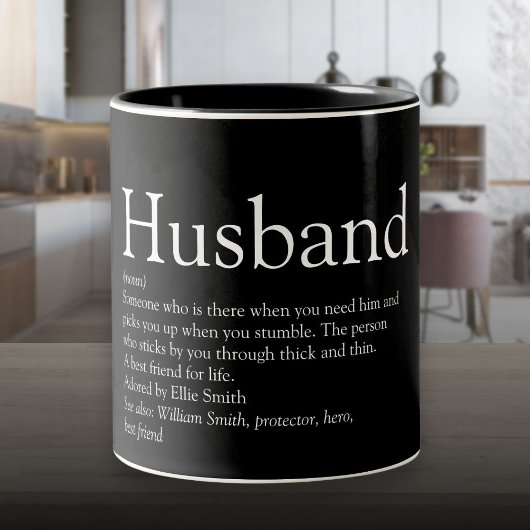 Weltbeste Husband-Definition Zweifarbige Tasse
