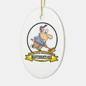 WELTBESTE INSTANDHALTUNG CARTOON KERAMIK ORNAMENT (Links)