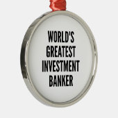 Weltbeste Investmentbank Silbernes Ornament (Rechts)