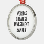 Weltbeste Investmentbank Silbernes Ornament (Links)