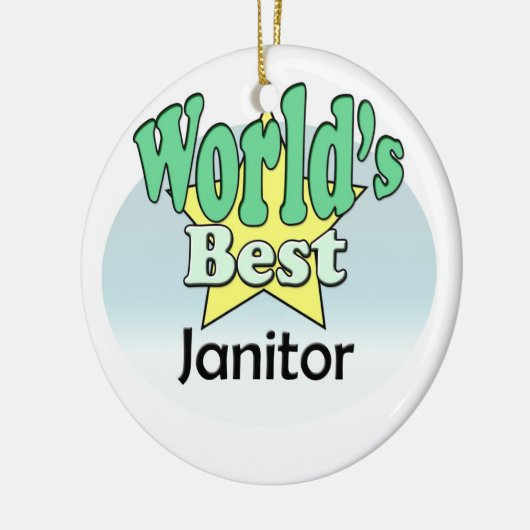 Weltbeste Janitor Keramikornament (Links)
