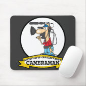 WELTBESTE KAMERAMAN MÄNNER CARTOON MOUSEPAD (Mit Mouse)