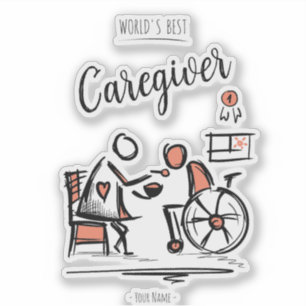 Weltbeste Karriere und Person im Rollstuhl Aufkleber