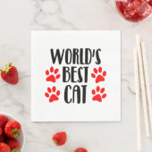 weltbeste Katze Serviette (Beispiel)