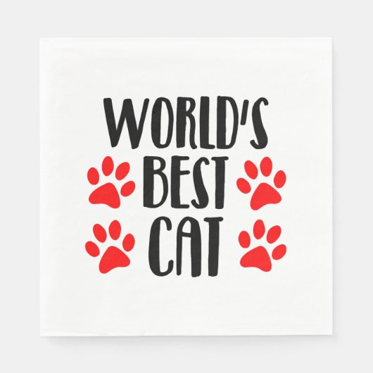 weltbeste Katze Serviette (Vorderseite)
