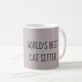 Weltbeste Katze Sitter-Tasse (der Katze Rückseite Kaffeetasse