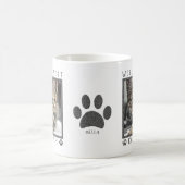Weltbeste KatzenMama Silberner Glitzer Pads Foto Kaffeetasse (Mittel)