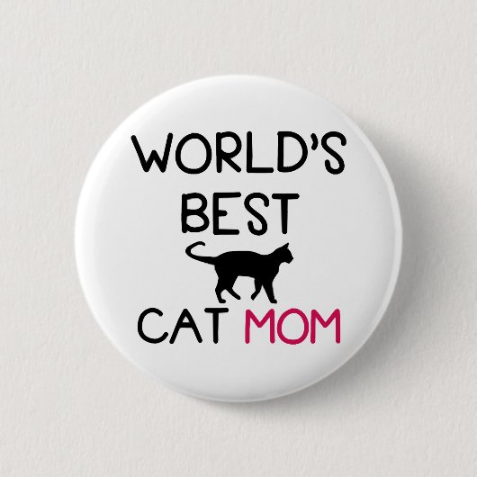 weltbeste Katzenmutter Button (Vorderseite)
