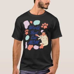 Weltbeste Katzenmutter Lustiges Design für Katzenl T-Shirt