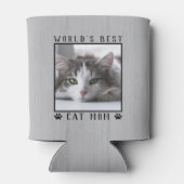 Weltbeste Katzenpaw Mama Prints Pet Foto rustikal Dosenkühler (Rückseite)