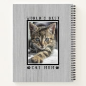 Weltbeste Katzenpaw Mama Prints Pet Foto rustikal Notizblock (Rückseite)