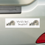 Weltbeste KLEINE WOLVEN, WOLF-TIERQUOTE Autoaufkleber (Auf Auto)