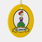 WELTBESTE KLEINUNTERNEHMER CARTOON KERAMIKORNAMENT (Rechts)