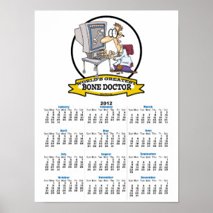 WELTBESTE KNOCHENARZT MÄNNER CARTOON POSTER